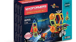 MAGFORMERS Space Episode 55 Pieces Rainbow Colors, Educational...