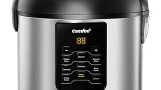 COMFEE' Compact Rice Cooker, 6-in-1 Stainless Steel Multi...