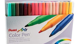 Pentel Color Pen Set, 36 Assorted Colors (S360-36)