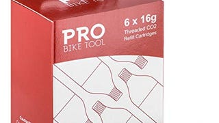 16g Threaded CO2 Cartridges, 6 Pack - for All CO2 Bike...