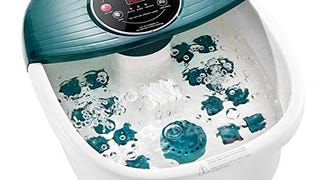 Foot Spa/Bath Massager with Heat, Bubbles, and Vibration,...