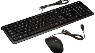 Amazon Basics USB Wired Computer Keyboard (QWERTY) and...