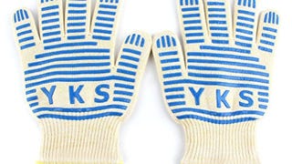 YKS Oven Gloves with 932 Degree Fahrenheit Heat Resistant...