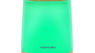 Homasy 200ml Aroma Essential Oil Diffuser, Wood Grain, Night...