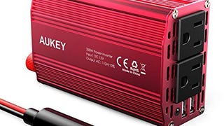 AUKEY 300W Car Inverter DC 12V to 110V AC Converter with...