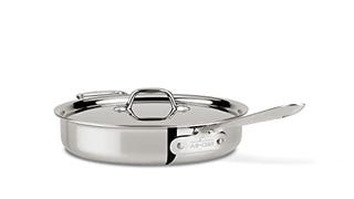 All-Clad D3 3-Ply Stainless Steel Sauté Pan with Lid & Handle...