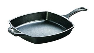 Lodge L8SQ3 Cast Iron Square Skillet, 10.5 inch,
