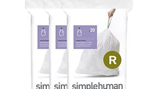 simplehuman Code R 60 Count, Genuine Custom Fit Liners,...