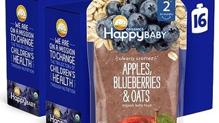 Happy Baby Organics Stage 2 Baby Food Pouches, Gluten Free,...