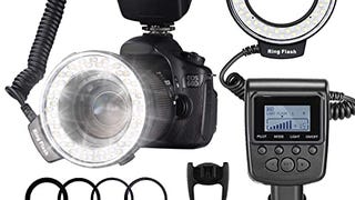 Neewer 48 Macro LED Ring Flash Bundle with LCD Display...