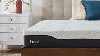 LUCID 10 Inch Hybrid Memory Foam Infused with Bamboo Charcoal...