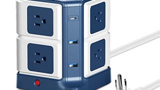 Power Strip Tower with PD20W USB C, BESTEK 8-Outlet and...