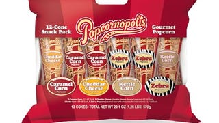 Popcornopolis Gourmet Popcorn Snacks, 12 Cone Variety Snack...
