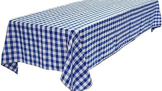 Oojami Pack of 6 Plastic Blue and White Checkered Table...