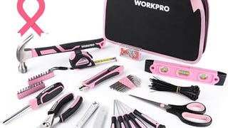 WORKPRO Pink Tool Kit - 236 Pieces Pink Tool Set with Easy...