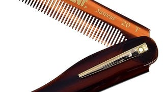 Kent 20T Handmade Folding Pocket Comb for Men, Fine Tooth...