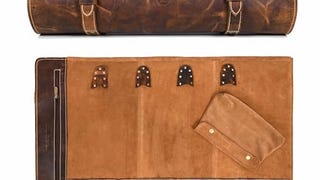 Aaron Leather Goods Vendimia Estilo Leather Knife Roll...