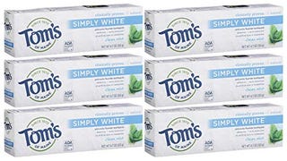 Tom's of Maine Natural Simply White Fluoride Toothpaste,...