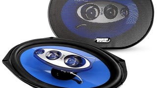 Pyle 4" Car Sound Speaker (Pair) - Upgraded Blue Poly Injection...