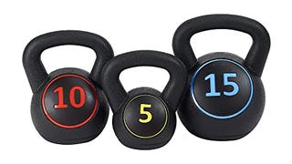 BalanceFrom Wide Grip Kettlebell Exercise Fitness Weight...