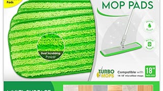 Microfiber Mop Pads 4 Pack - Reusable Washable Cloth Mop...