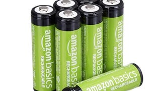 Amazon Basics 8-Pack Rechargeable AA NiMH Batteries, 2000...