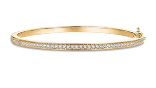 PAVOI 14K Gold Plated Cubic Zirconia Bangle Classic Tennis...