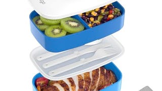 Bentgo Classic - Adult Bento Box, Stackable 3-Compartment...