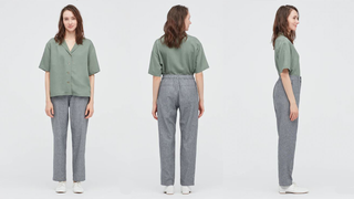 Women Linen Cotton Tapered Pants