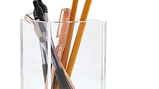 Juvale Acrylic Pen Holder, Crystal Clear Pencil Cup Desktop...