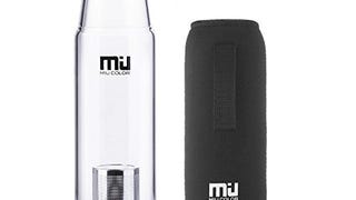 MIU COLOR Glass Water Bottle - BPA-Free Bottle with Infuser...