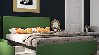 Novogratz Kelly Bed with Storage, Green, Full