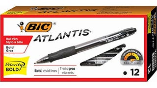 BIC VLGB11-Blk Velocity Bold Retractable Ball Pen, Bold...