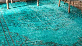 nuLOOM Turquoise Machine Made Vintage Inspired Overdyed...