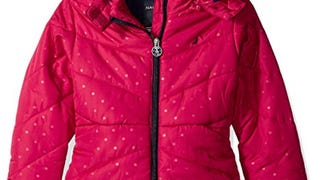 Nautica Little Girls Dot Filled Jacket With Polar Fleece...