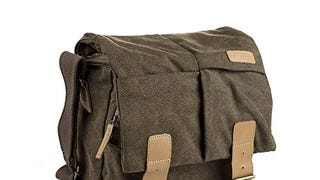 BESTEK Waterproof Canvas DSLR Camera Bag Vintage Leather...