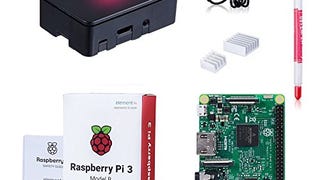 Raspberry Pi 3 Kit Model B with Clear Case Power