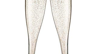 50 Plastic Champagne Flutes - Disposable Champagne Flute...