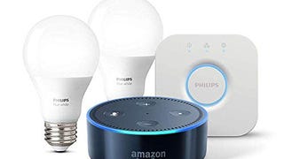 Echo Dot (2nd Generation) - Black + with Philips Hue White...