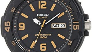 Casio MRW200H Series | Men's Analog Watch | Black/Gold...