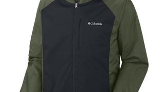 Columbia Men's Straight Line Rain Jacket, Black,