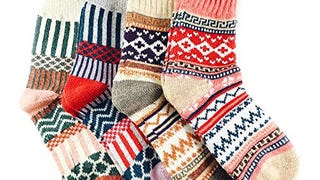 JOYCA & CO. 3-5 Pairs Womens Multicolor Fashion Warm Wool...