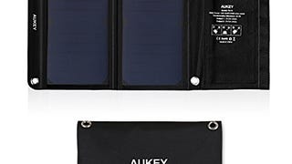 AUKEY Universal 14W Solar Charger with 2 USB Ports and...