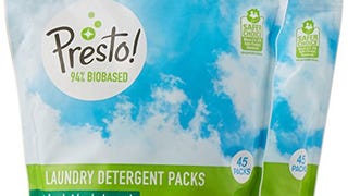 Amazon Brand - Presto! 94% Biobased Laundry Detergent Packs,...