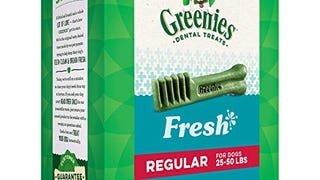 GREENIES Regular Natural Dog Dental Care Chews Oral Health...