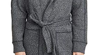 Wings + Horns Men's Cabin Fleece Robe, M. Black, S/