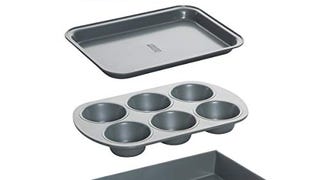 Chicago Metallic Non-Stick Toaster Oven Bakeware Set, 4-...