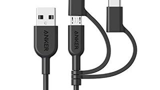 Anker Powerline II 3-in-1 Cable, Lightning/Type C/Micro...