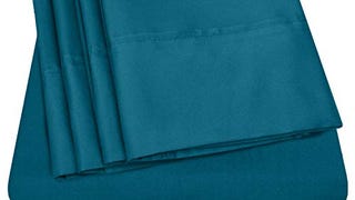 Queen Sheets Teal - 6 Piece 1500 Supreme Collection Fine...