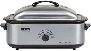 NESCO 481825PR, Roaster Oven with Porcelain Cookwell, Stainless...